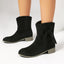 Low Heel Suede Large Size Sweet Bow Casual Boots