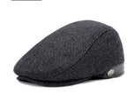 Woolen Beret Herringbone Pattern Adjustable