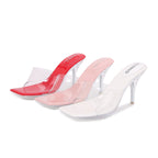 Chunky Heel Outdoor Stiletto Heel Back Empty Slippers