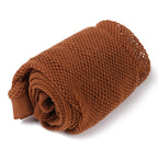 Latin Dance Caramel Open-toed Fishnet Stockings