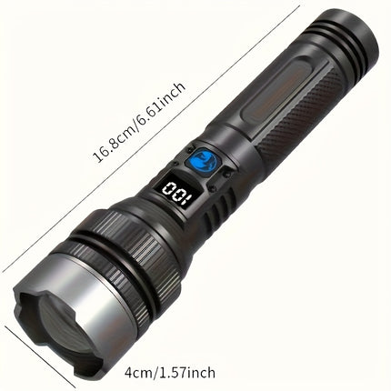 LiHangStar 2 Pack LED Rechargeable Flashlights With Display