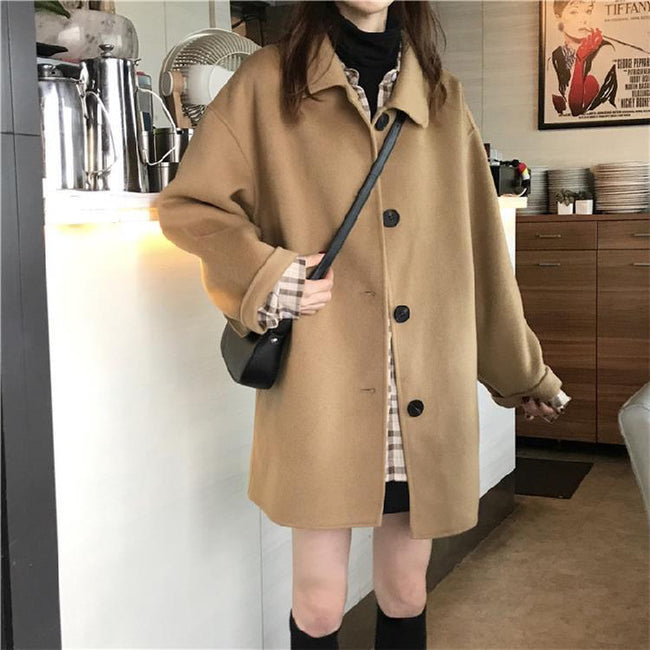 Women's Overcoat Korean-style Loose Mid-length Small Hover Image