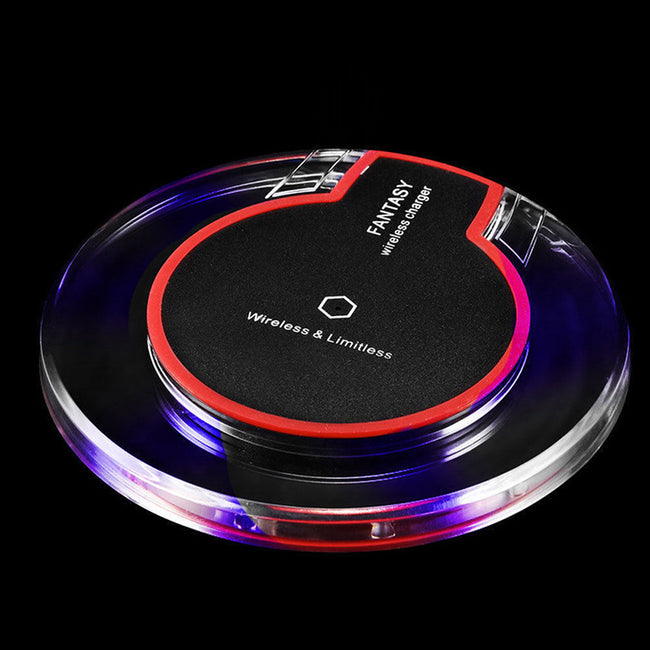 New Wireless Charging Dock Charger Crystal Round Charging Pad With Receiver For A-pple For Sanxing Main Image