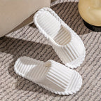 Men's Corduroy Striped Open Universal Indoor Corduroy Slippers