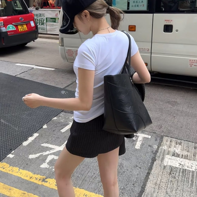 2025 ins Advanced Crack Texture Large Capacity Totes Main Image