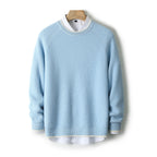 New Round Neck Double-strand Thickened Sweater For Men