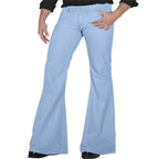 Solid Color Daily Casual Stretch Slim Retro Bell-bottom Pants