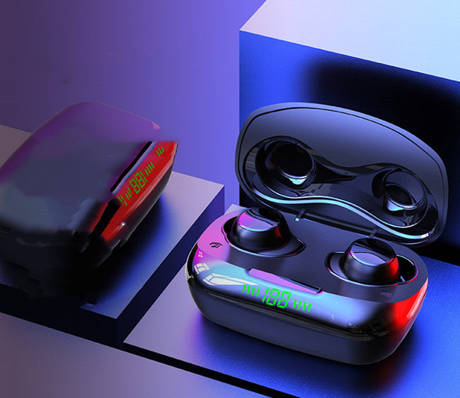 Bluetooth Headset Sports To Work Earbuds Running Binaural Hover Image