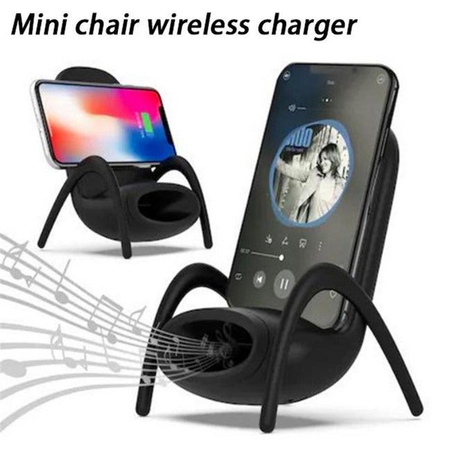 Portable Mini Chair Wireless Charger Desk Mobile Phone Holder Wireless Charger 10W Fast Charge Special Gift Hover Image