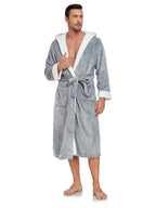 RONGTAI Ladies Long Fleece Bathrobe