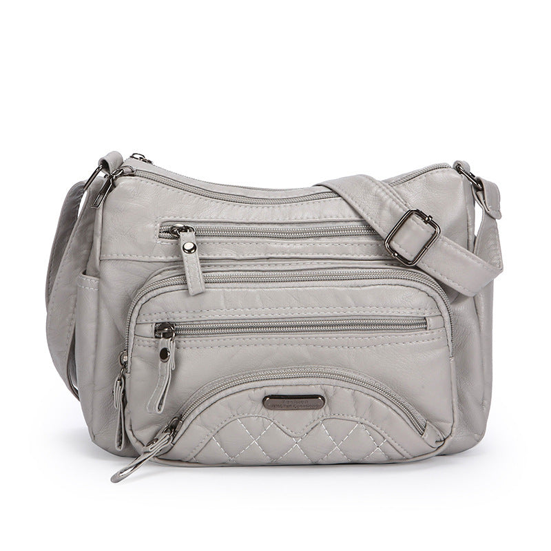 New Fashion Soft Leather Trendy Casual One-shoulder Crossbody