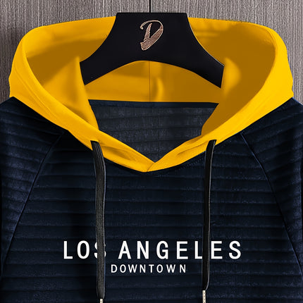 Men's Athletic Hoodie Full Zip Sweatshirt Navy Relaxed
