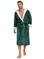 RONGTAI Ladies Long Fleece Bathrobe
