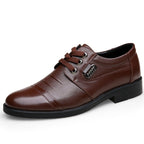 New All-matching Lace-up Leather Shoes Men