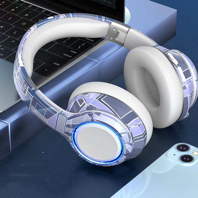 Bluetooth Headphones 5.2 Pluggable Illumination Hover Image