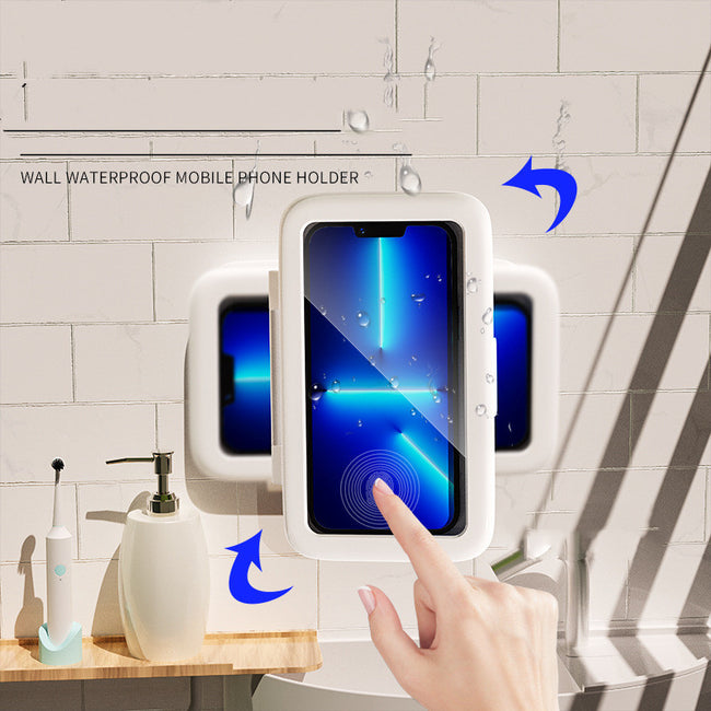 Shower Phone Box Bathroom Waterproof Phone Case Seal Protection Touch Screen Mobile Phone Holder For Kitchen Handsfree Gadget Hover Image