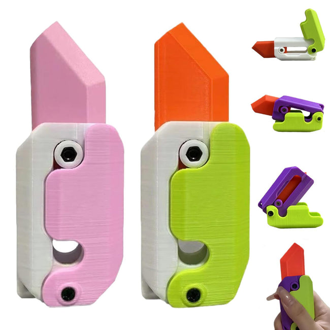 3D Printing Gravity Cub Jumping Small Radish Knife Mini Model Student Prize Pendant Decompression Toy For Children Gift Hover Image