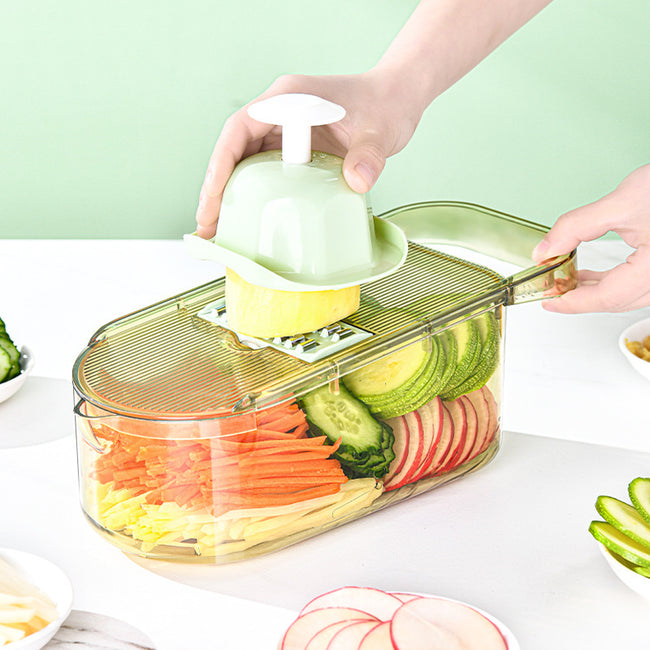Multifunction Transparent Vegetable Cutter Steel Blade Potato Slicer Fruit Shred Dicing Blades Carrot Cheese Grater Chopper Kitchen Gadgets Hover Image