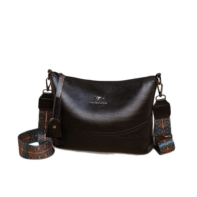 2024 New Women's Bucket Bag Soft Leather One-shoulder Crossbody