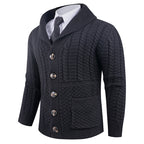 New Men's Long-sleeve Cardigan Sweater Coat Plus-sized