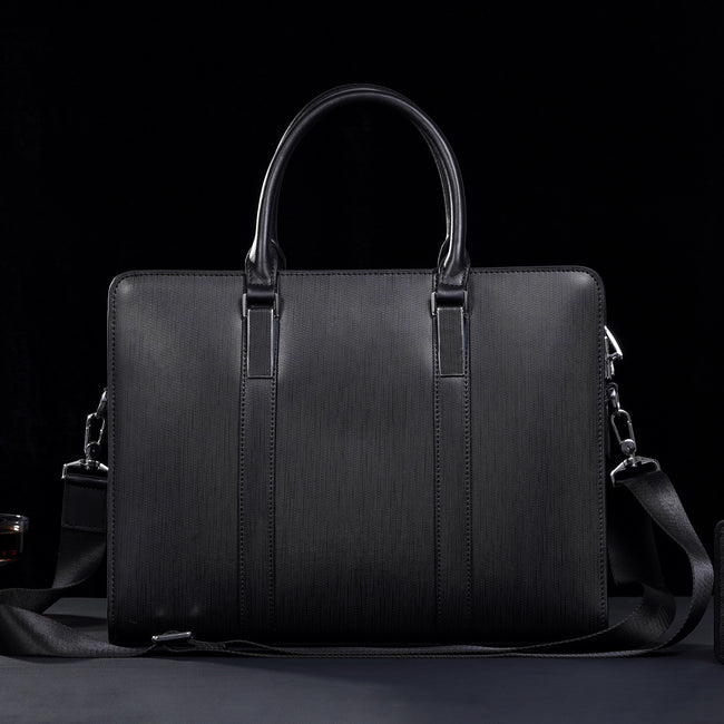 High-end Business Computer Men's Cowhide Handbag Hover Image