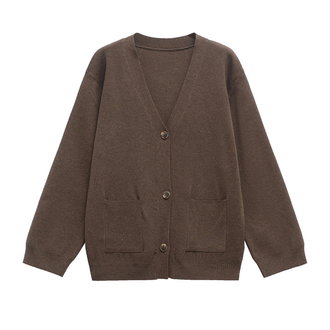 Long Sleeve Sweater Fashionable Elegant Knitted Cardigan Hover Image