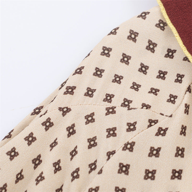 Women's Fashionable Simple Loose Printed Long Dress