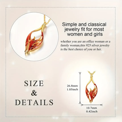 Sterling Silver Pendant Necklace 18K Gold Plated Zircon