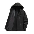Warm Hooded Outdoor Jacket Coat Jacket For Work Printed Label High Sense Coat Jacket