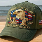 Embroidered American Eagle Head 250 Weeks Old Baseball Cap
