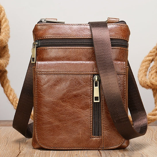 Men's Shoulder Bag Men's Real-leather Bag Casual Pouch Hover Image