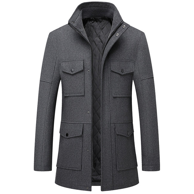 Men's Woolen Coat Hover Image