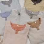 Round Neck Pullover De Velvet Pajamas Women's Autumn Long-sleeved Trousers Striped Homewear Suit