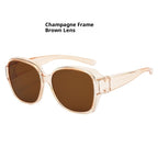 Large Rim Myopia Set Clip Polarized Sun Glasses UV Protection Driving