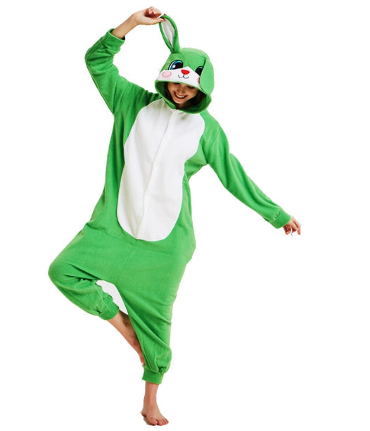 Men And Women Velvet Tamed Cartoon Animal Christmas Halloween Party One-Piece Pajamas