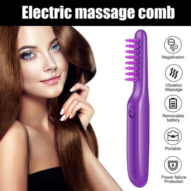 Electric Detangling Brush Scalp Massage Hair Brush Hover Image
