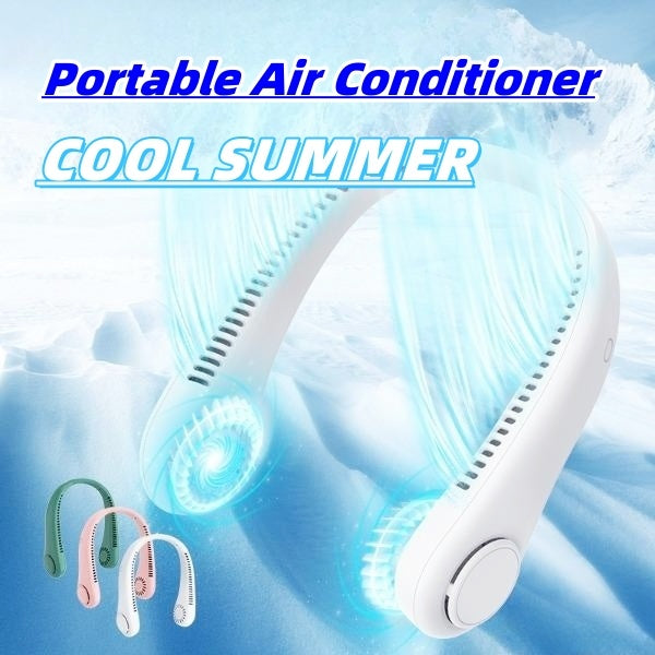 Rechargeable Neck Fan Hands Free USB Mini Fan Traveling Outdoor Sports Fans Portable Lazy Bladeless Hanging Neck Fan Hover Image