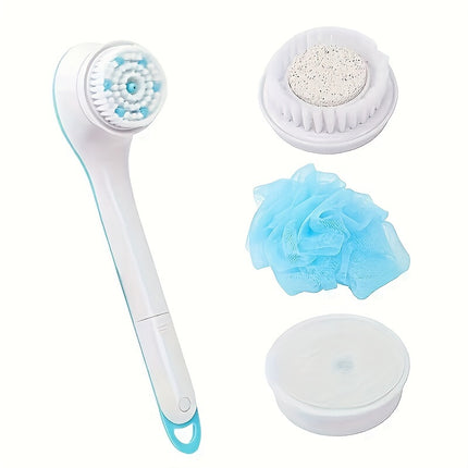 Electric Bath Brush With Long Handle Soft Bristle Scrubber