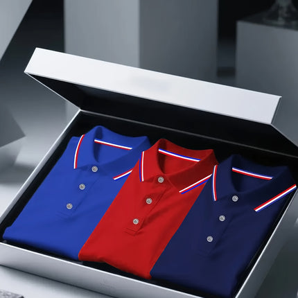 Three Piece Mens Shirt Set Slim Fit Breathable Business