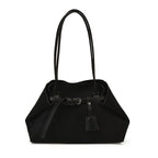 Retro Frosted Suede Tote Bag For Women Large Capacity Shoulder Bag