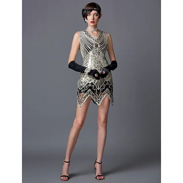 Retro Dress Handmade Beaded Tassel Sexy Performance