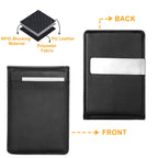 1Pc Unisex PU Leather Wallet For Women Blocking Slim Credit Card Holder With Money Clip