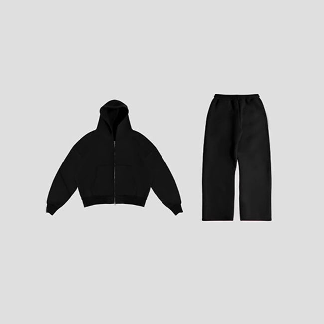 Retro Trend Casual Sports Casual Hoodie Sports Trousers Suit Main Image