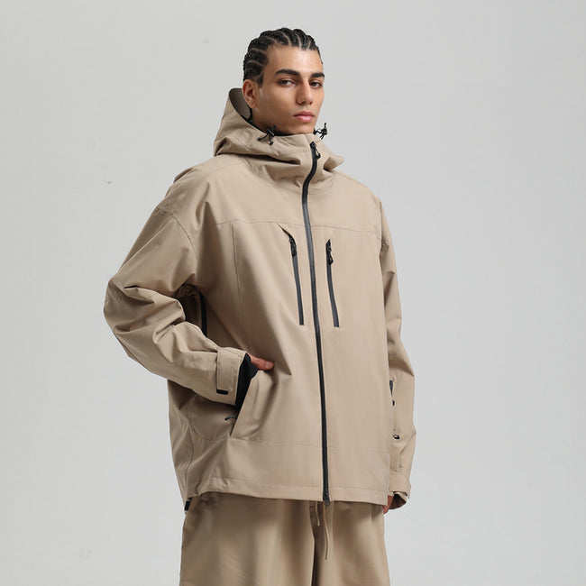 Men's Waterproof Breathable And Loose Zip Ski Suit Jacket Main Image