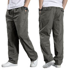 Men's Overalls Cotton Loose Casual Pants Straight Trousers