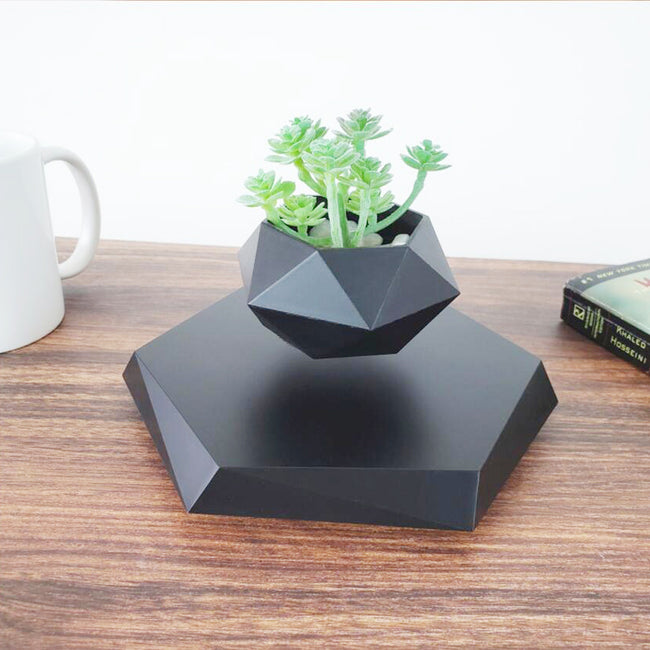 Floating Magnetic Levitating Flower Pot Bonsai Air Plant Pot Planter Potted For Home Office Desk Decor Creative Gift Hover Image