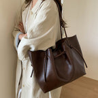 Retro Easy Matching Shoulder Commuter Tote Bag For Work