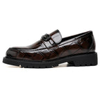 Thick-soled British Fashion Men's Round Head Leisure Leather Shoes