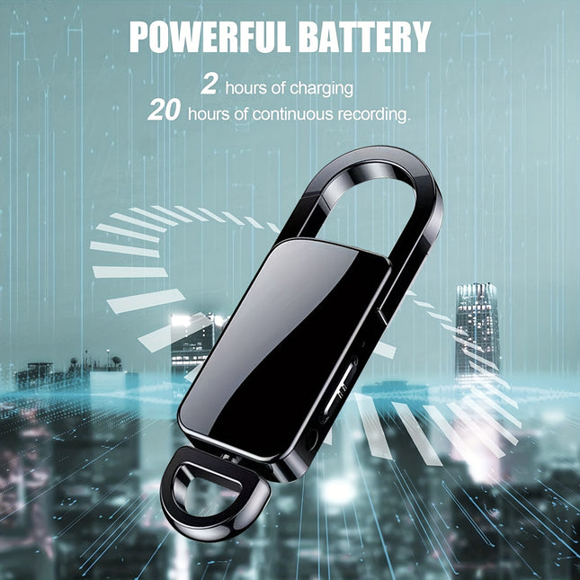 32GB Keychain Recorder for Lectures Meetings and Interviews