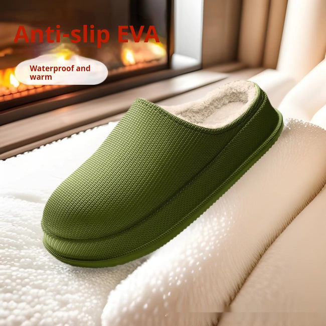 EVA Autumn And Winter Warm Waterproof Toe Cap Shock Absorption Thick Cotton Shoes Hover Image